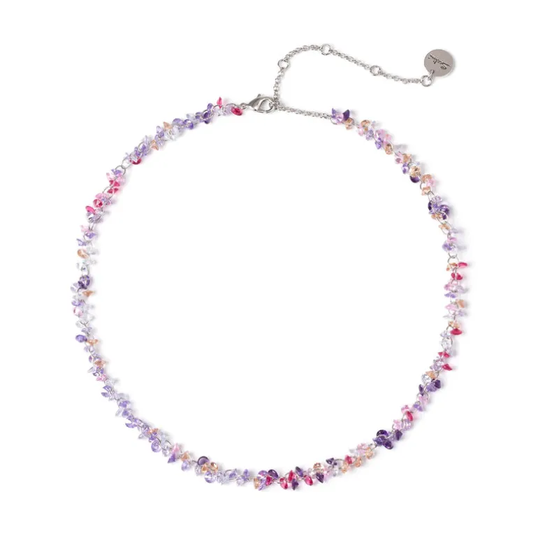 Girocollo con piccoli zirconi Kristall - Viola