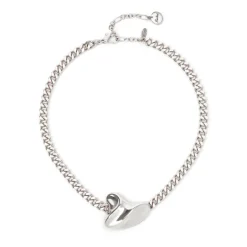 Girocollo groumette e charm creativo Amaranta - Argento
