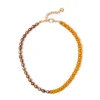 Girocollo Jane con Perle Naturali - Arancio
