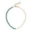Girocollo Jane con Turchese e Perle di Fiume - Verde
