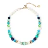Girocollo perle, boule e perline Sirens - Blu