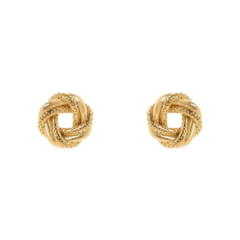Mini orecchini a strisce avvolte Rania - Oro