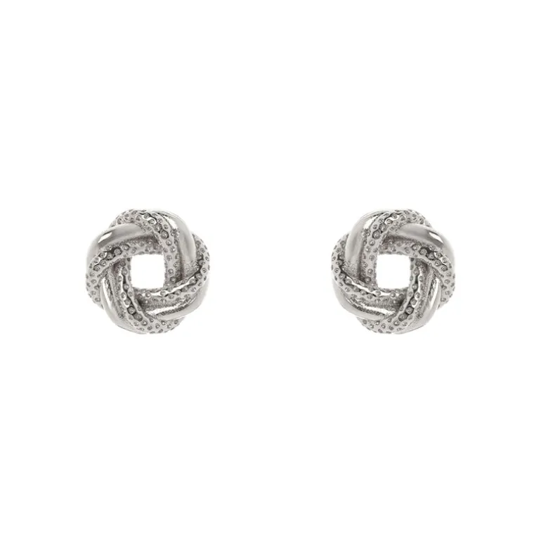 Mini orecchini a strisce avvolte Rania - Argento