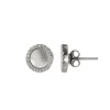 Orecchini a bottone con zirconi Pearl - Bianco
