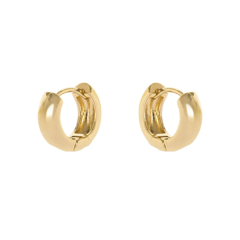 Orecchini a cerchio semi tondo Malibù - Oro