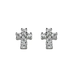 Orecchini a croce Pearl - Bianco