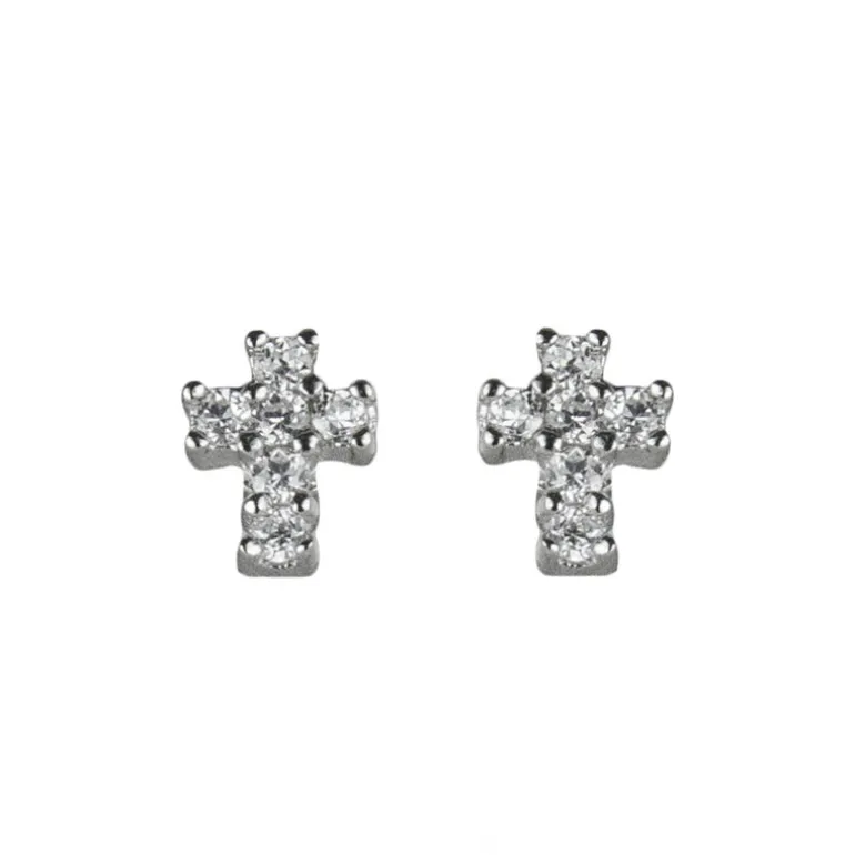 Orecchini a croce Pearl - Bianco