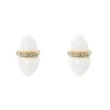 Orecchini a due gemme Cocoon - Bianco