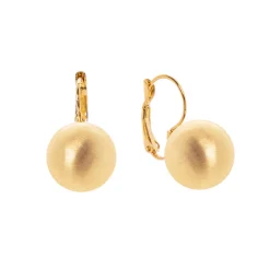 Orecchini a monachella con sfera Sissi - Oro opaco