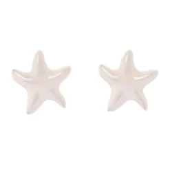 Orecchini a stella di mare Partenope - Bianco