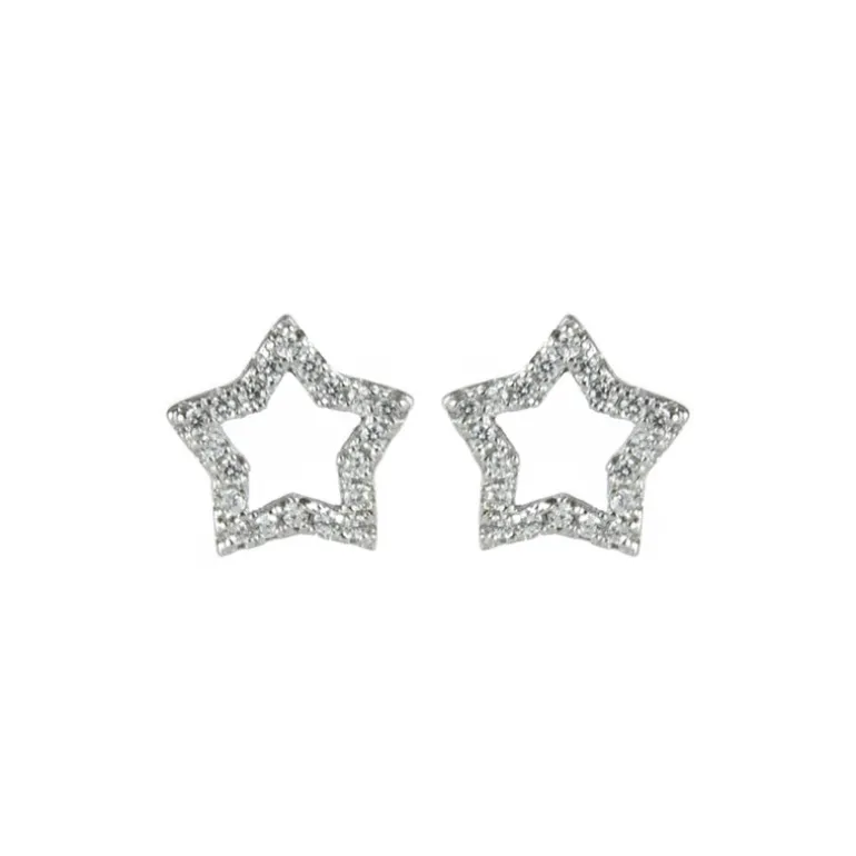 Orecchini a stella Pearl - Bianco