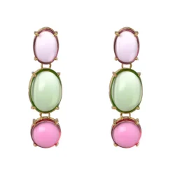 Orecchini a tre cabochon Blossom - Multicolor