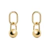 Orecchini anello ovale e boule Domus - Oro