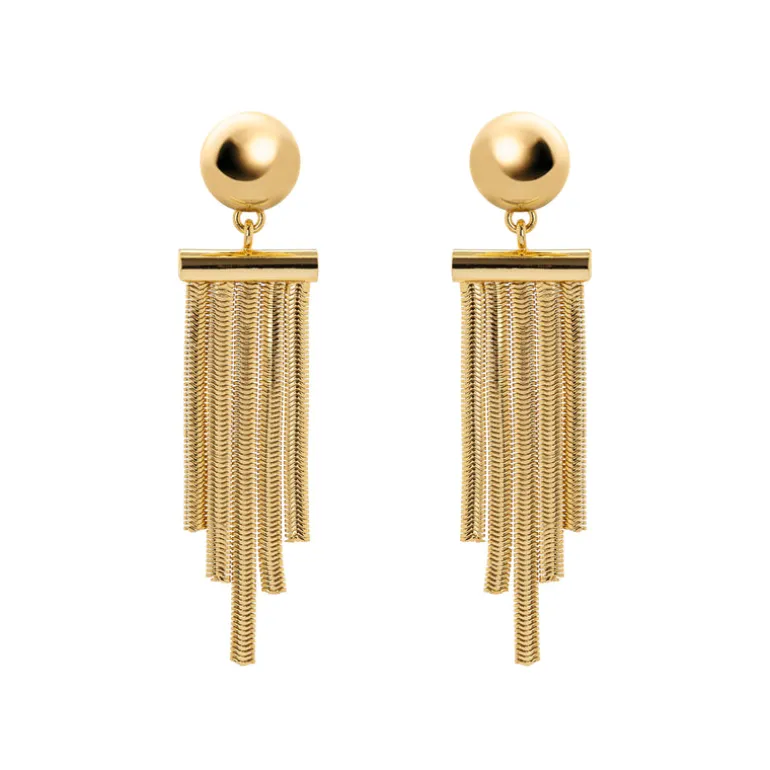 Orecchini barretta e frangia Cleopatra - Oro