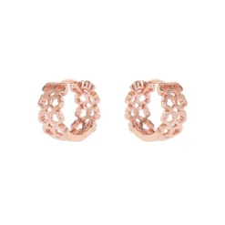 Orecchini cerchio di stelline Malibù - Oro rosa