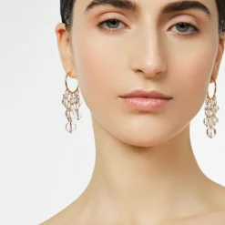 Orecchini cerchio e sfere Clorofilla - Bianco