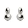 Orecchini con boule ed elemento ovale Domus - Argento