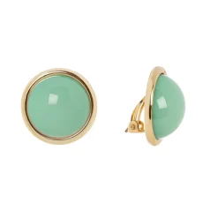 Orecchini con cabochon in cornice Chantal - Turchese