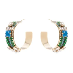 Orecchini con cerchio a fascia Sirens - Blu