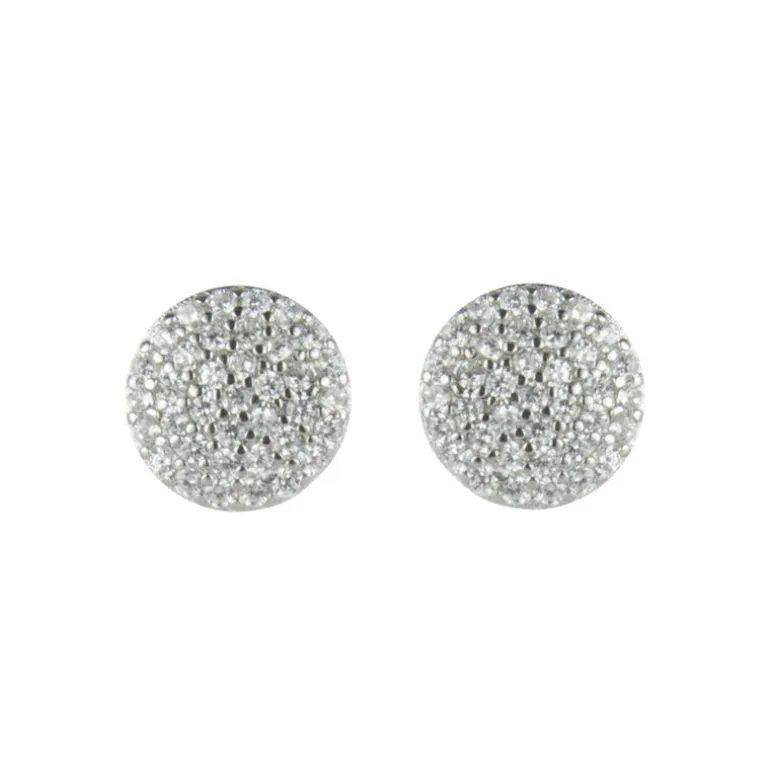 Orecchini con pavè di zirconi Pearl - Bianco