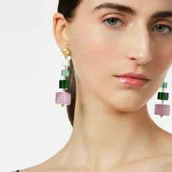 Orecchini con pendente scalare Kaaba - Multicolor