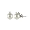 Orecchini con perla bianca e zircone Pearl - Bianco