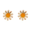 Orecchini con petali aurei e giallo Flora - Multicolor