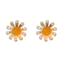 Orecchini con petali aurei e giallo Flora - Multicolor