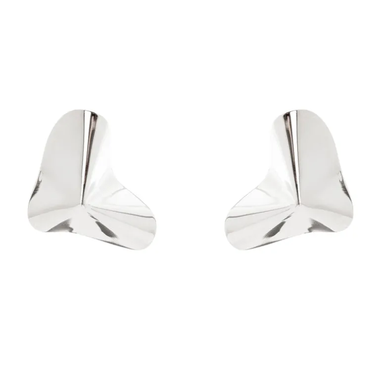 Orecchini con triangolare ondulato Amaranta - Argento