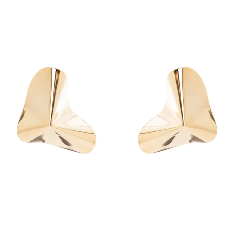 Orecchini con triangolare ondulato Amaranta - Oro