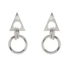 Orecchini con triangolo, anello e zircone Domus - Argento