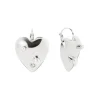 Orecchini cuore e monachella Amaranta - Argento