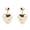 Orecchini cupolina e cuore Amaranta - Oro