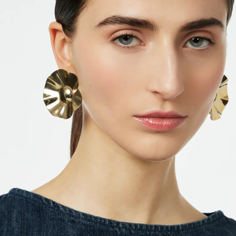 Orecchini fiore di lamina Amaranta - Oro