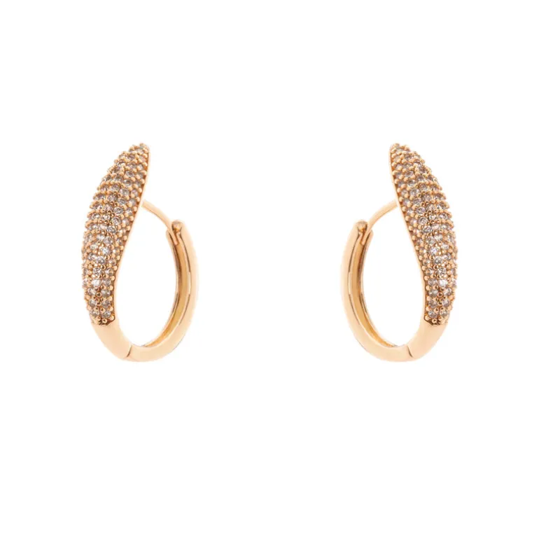 Orecchini mini cerchio affusolato Ginevra - Oro