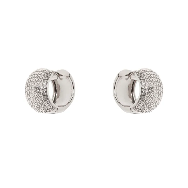 Orecchini mini cerchio largo Ginevra - Argento