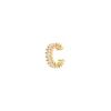 Orecchino Ear cuff cerchietto e fila di zirconi Rania - Bianco