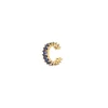 Orecchino Ear cuff cerchietto e fila di zirconi Rania - Blu