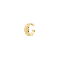 Orecchino Ear cuff mini cerchio a fasce trasversali Rania - Oro