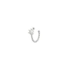 Orecchino Ear cuff mini cerchio a boule Rania - Argento