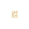 Orecchino Ear cuff mini cerchio a due fasce convesse Rania - Oro