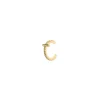 Orecchino Ear cuff mini cerchio e barretta trasversale Rania - Verde