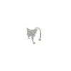 Orecchino Ear cuff mini cerchio filiforme e farfalla Rania - Argento