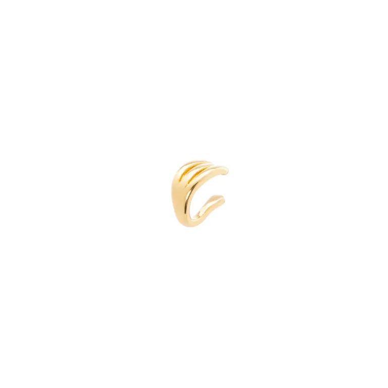Orecchino Ear cuff mini cerchio a tridente Rania - Oro