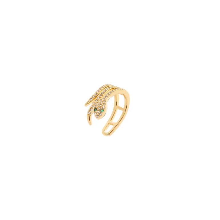 Orecchino Ear cuff mini cerchio serpentino Rania - Oro