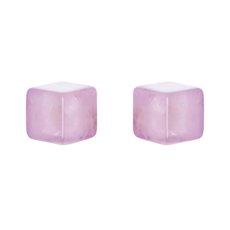 Piccoli orecchini a cubo Kaaba - Viola