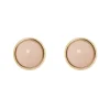 Piccoli orecchini con cabochon in cornice Chantal - Rosa