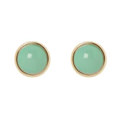 Piccoli orecchini con cabochon in cornice Chantal - Turchese