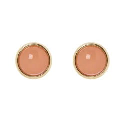 Piccoli orecchini con cabochon in cornice Chantal - Arancio