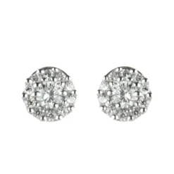 Piccoli orecchini con zirconi Pearl - Bianco